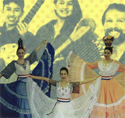 Graphics taken from the Hispanic/Latino Collection. The Panambi Vera dance group is shown. The Castaneda family (playing traditional Colombian music at venues on Long Island and elsewhere) are also shown.