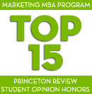 Top 15 Marketing MBA Program Princeton Review Student Opinion Honors