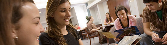 Counselor with students