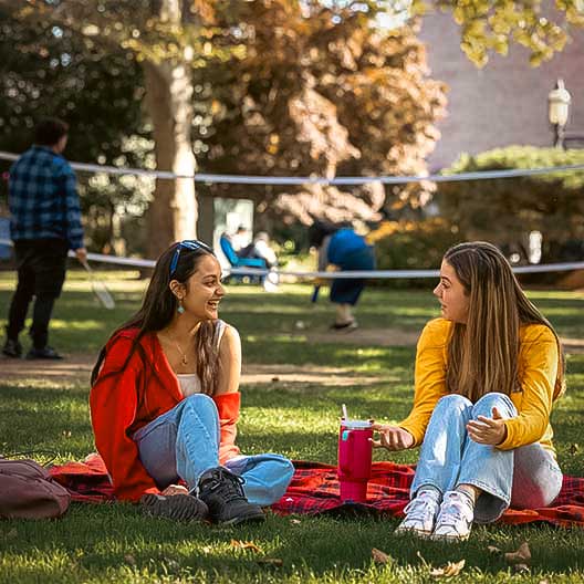 students, sitting, grass