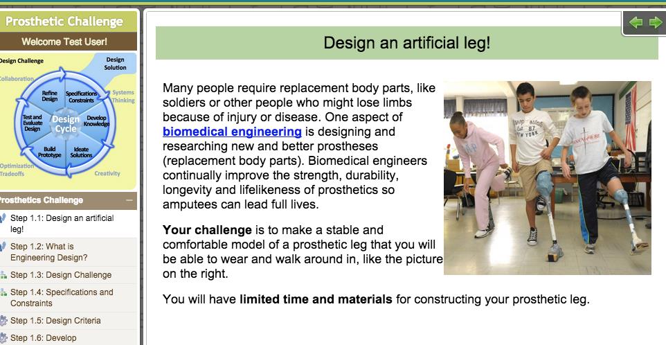 Design an artificial leg!