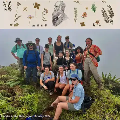 Hofstra students at Galápagos Islands